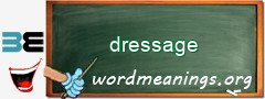 WordMeaning blackboard for dressage